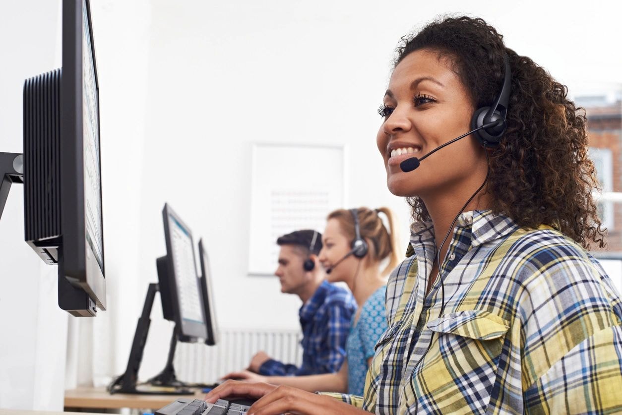 Customer service team call center